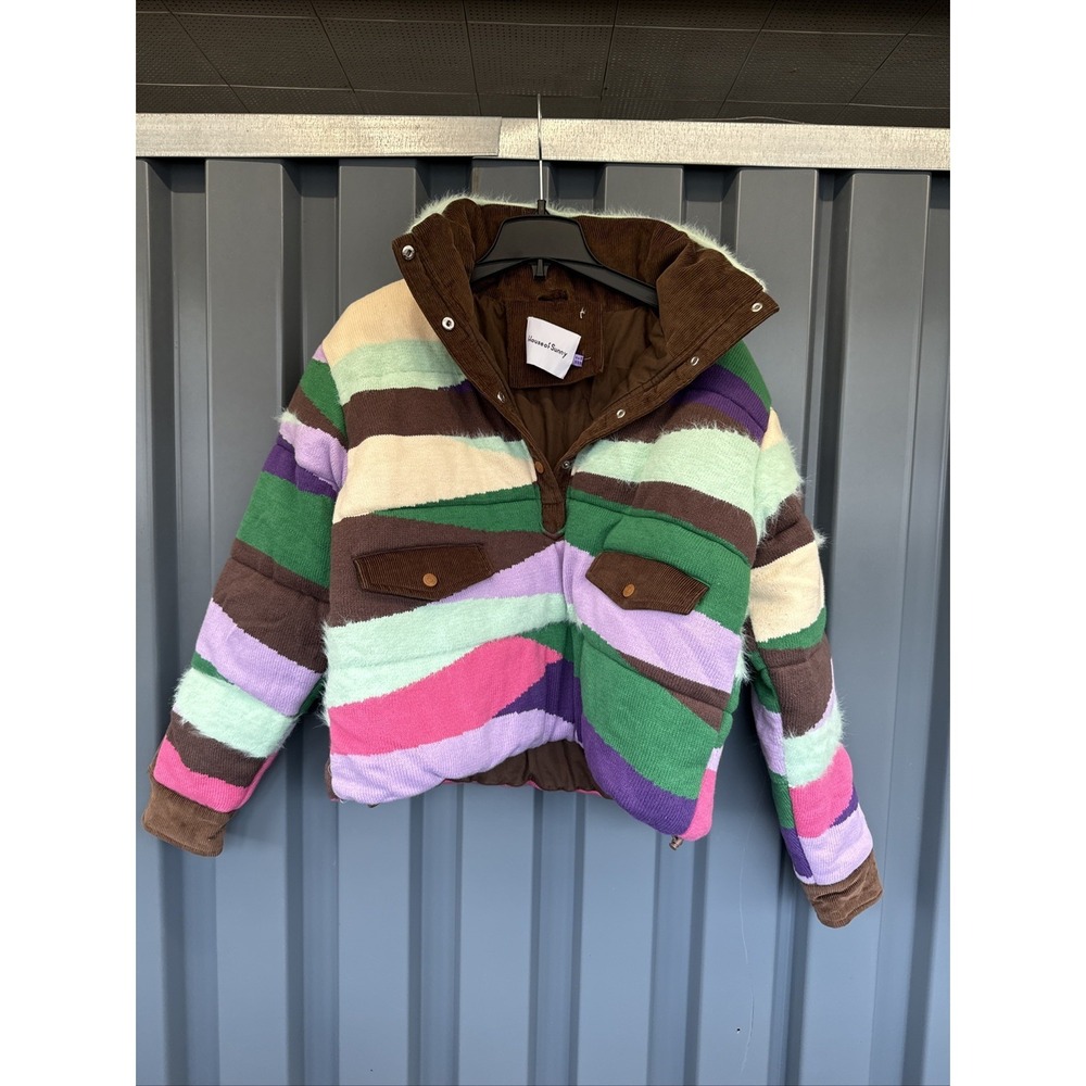 House Of Summer Puffer Jacket  Pull Over Multi Color Women's Size‎ 8